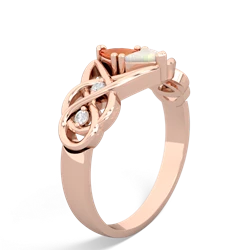 Fire Opal Keepsake Celtic Knot 14K Rose Gold ring R5300