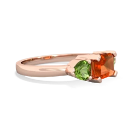 Fire Opal Three Stone 14K Rose Gold ring R5235