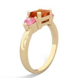 Fire Opal Three Stone 14K Yellow Gold ring R5235