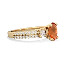 Fire Opal Classic 8X6mm Oval Engagement 14K Yellow Gold ring R26438VL