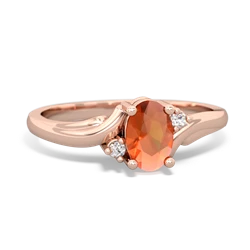 Fire Opal Elegant Swirl 14K Rose Gold ring R2173