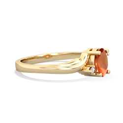 Fire Opal Elegant Swirl 14K Yellow Gold ring R2173