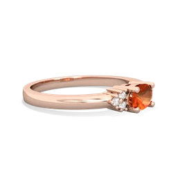 Fire Opal Simply Elegant East-West 14K Rose Gold ring R2480