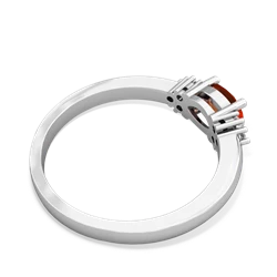 Fire Opal Simply Elegant East-West 14K White Gold ring R2480