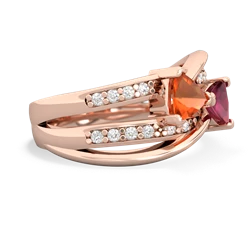 Fire Opal Bowtie 14K Rose Gold ring R2360