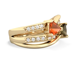 Fire Opal Bowtie 14K Yellow Gold ring R2360