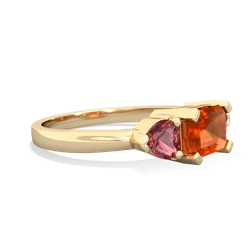 Fire Opal Three Stone 14K Yellow Gold ring R5235