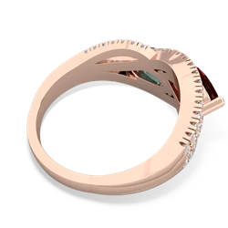 Garnet Diamond Rivers 14K Rose Gold ring R3070