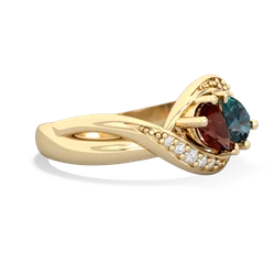 Garnet Summer Winds 14K Yellow Gold ring R5342