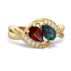 Garnet Summer Winds 14K Yellow Gold ring R5342