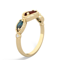 Garnet Milgrain Marquise 14K Yellow Gold ring R5700