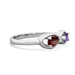 Garnet Infinity 14K White Gold ring R5050