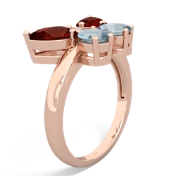 Garnet Butterfly 14K Rose Gold ring R2215