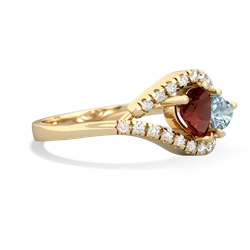 Garnet Mother And Child 14K Yellow Gold ring R3010