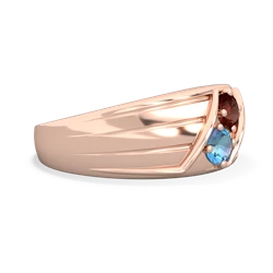 Garnet Men's Streamline 14K Rose Gold ring R0460