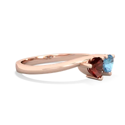 Garnet Sweethearts 14K Rose Gold ring R5260