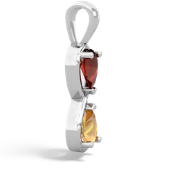 Garnet Infinity 14K White Gold pendant P5050