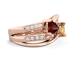 Garnet Bowtie 14K Rose Gold ring R2360