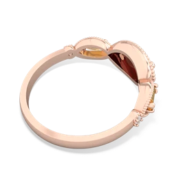 Garnet Milgrain Marquise 14K Rose Gold ring R5700