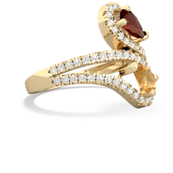 Garnet Diamond Dazzler 14K Yellow Gold ring R3000