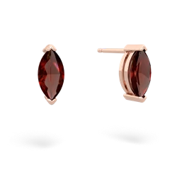 Garnet 8X4mm Marquise Stud 14K Rose Gold earrings E1701