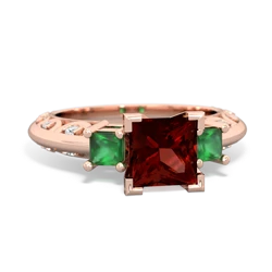 Garnet Eternal Embrace Engagement 14K Rose Gold ring C2001