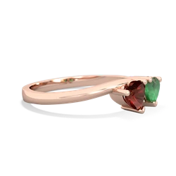 Garnet Sweethearts 14K Rose Gold ring R5260