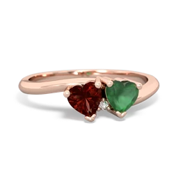 Garnet Sweethearts 14K Rose Gold ring R5260