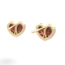 Garnet 'Our Heart' 14K Yellow Gold earrings E5072