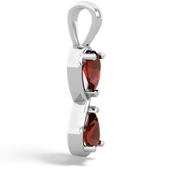 Garnet Infinity 14K White Gold pendant P5050