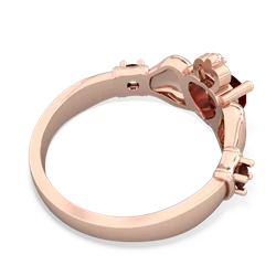 Citrine Claddagh Keepsake 14K Rose Gold ring R5245