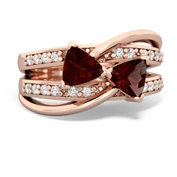 Garnet Bowtie 14K Rose Gold ring R2360