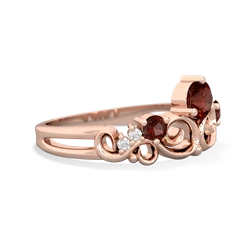 Lab Pink Sapphire Crown Keepsake 14K Rose Gold ring R5740