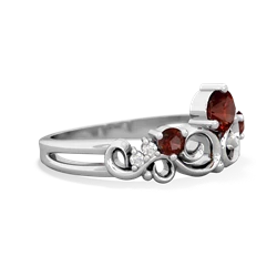 Lab Ruby Crown Keepsake 14K White Gold ring R5740