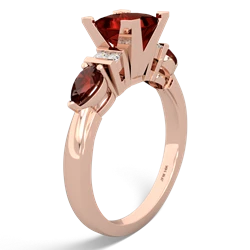 Onyx 6Mm Princess Eternal Embrace Engagement 14K Rose Gold ring C2002