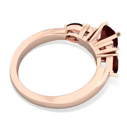 Pink Tourmaline 6Mm Round Eternal Embrace Engagement 14K Rose Gold ring R2005