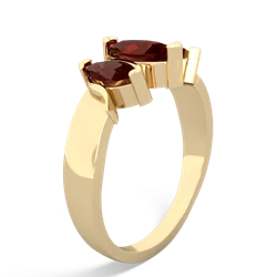 Lab Ruby Three Peeks 14K Yellow Gold ring R2433