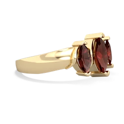 Lab Ruby Three Peeks 14K Yellow Gold ring R2433