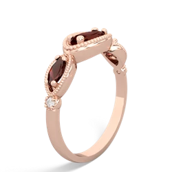 Lab Pink Sapphire Milgrain Marquise 14K Rose Gold ring R5700