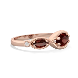 Onyx Milgrain Marquise 14K Rose Gold ring R5700