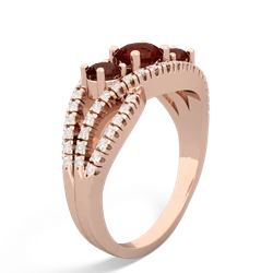 London Topaz Three Stone Aurora 14K Rose Gold ring R3080