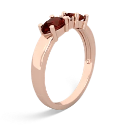 Garnet Pear Bowtie 14K Rose Gold ring R0865