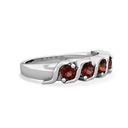 Garnet Anniversary Band 14K White Gold ring R2089