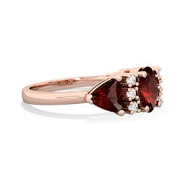 Lab Pink Sapphire Antique Style Three Stone 14K Rose Gold ring R2186