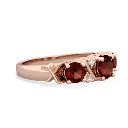 White Topaz Hugs And Kisses 14K Rose Gold ring R5016