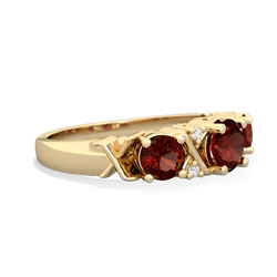 Lab Ruby Hugs And Kisses 14K Yellow Gold ring R5016