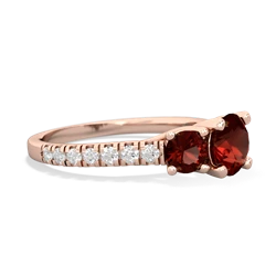 Pink Tourmaline Pave Trellis 14K Rose Gold ring R5500