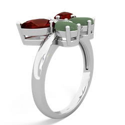 Garnet Butterfly 14K White Gold ring R2215