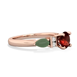 Garnet 6Mm Round Eternal Embrace Engagement 14K Rose Gold ring R2005