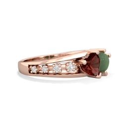 Garnet Heart To Heart 14K Rose Gold ring R3342